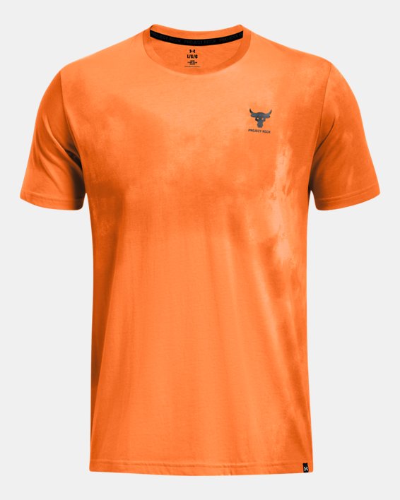 Men's Project Rock Payoff Printed Graphic Short Sleeve in Orange image number 2
